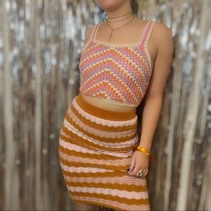 70’s Inspired Knit Midi Skirt